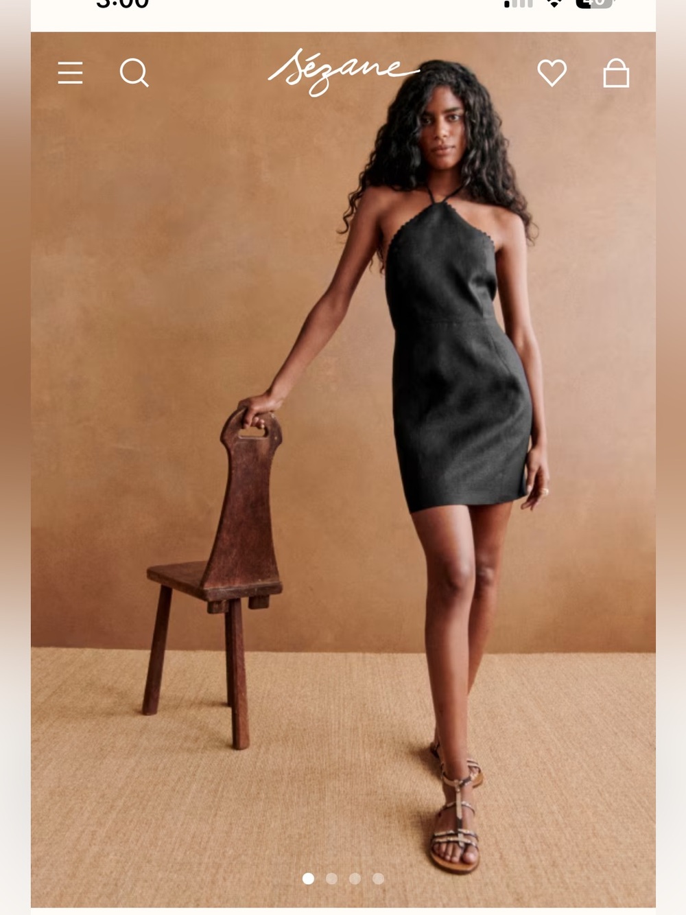 Sezane Giacomina Dress Black - Size 6